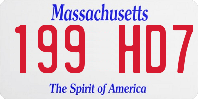 MA license plate 199HD7