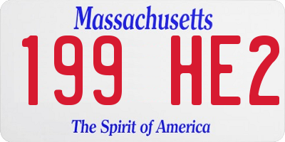 MA license plate 199HE2