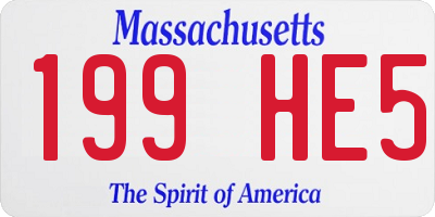 MA license plate 199HE5
