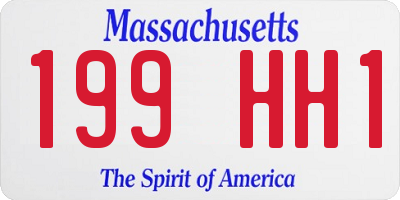 MA license plate 199HH1