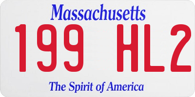 MA license plate 199HL2