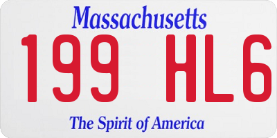 MA license plate 199HL6