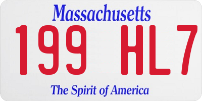 MA license plate 199HL7