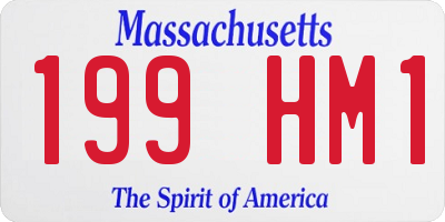 MA license plate 199HM1