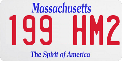 MA license plate 199HM2