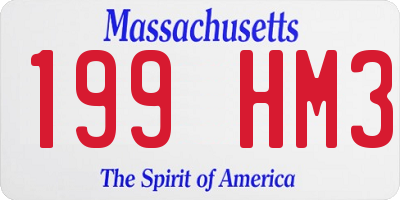 MA license plate 199HM3
