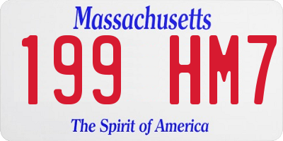 MA license plate 199HM7