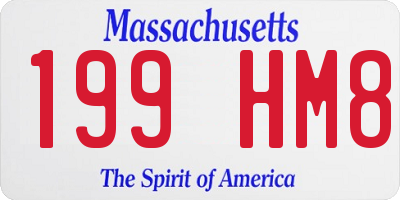 MA license plate 199HM8