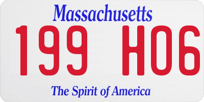 MA license plate 199HO6