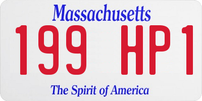 MA license plate 199HP1