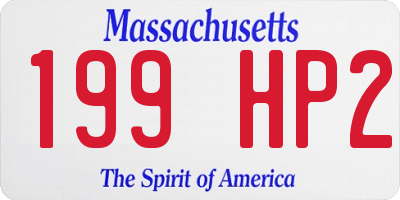 MA license plate 199HP2
