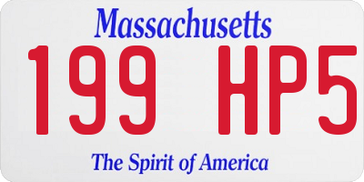 MA license plate 199HP5