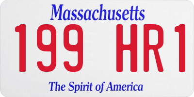 MA license plate 199HR1