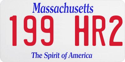 MA license plate 199HR2