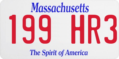 MA license plate 199HR3