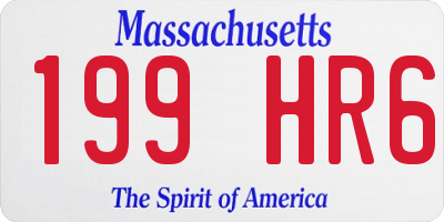 MA license plate 199HR6