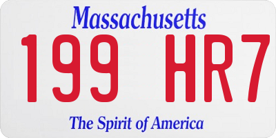 MA license plate 199HR7