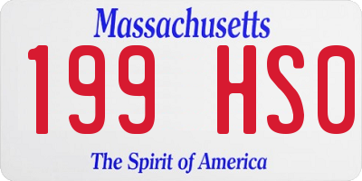 MA license plate 199HS0