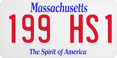MA license plate 199HS1