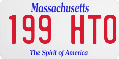 MA license plate 199HT0