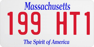 MA license plate 199HT1