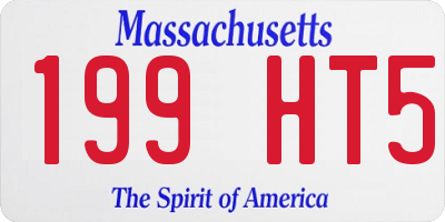 MA license plate 199HT5