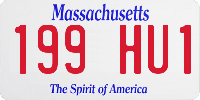 MA license plate 199HU1