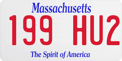 MA license plate 199HU2