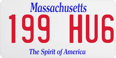 MA license plate 199HU6