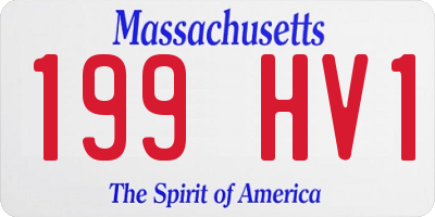 MA license plate 199HV1