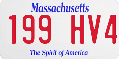 MA license plate 199HV4