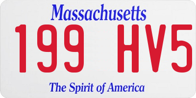 MA license plate 199HV5