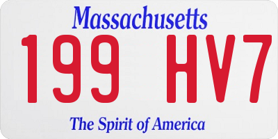 MA license plate 199HV7