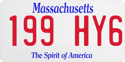 MA license plate 199HY6