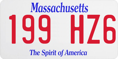 MA license plate 199HZ6