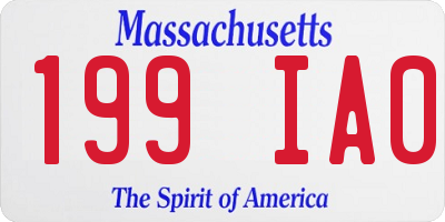 MA license plate 199IA0