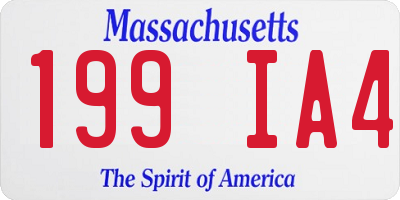 MA license plate 199IA4