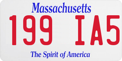 MA license plate 199IA5