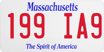 MA license plate 199IA9
