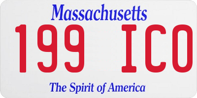 MA license plate 199IC0