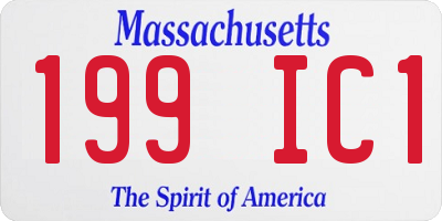 MA license plate 199IC1
