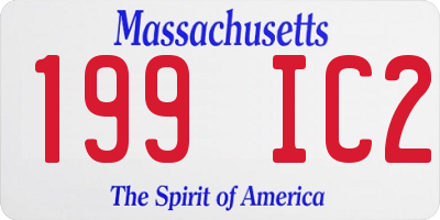 MA license plate 199IC2