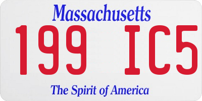 MA license plate 199IC5