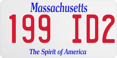 MA license plate 199ID2