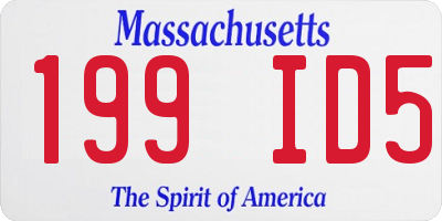 MA license plate 199ID5