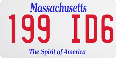 MA license plate 199ID6