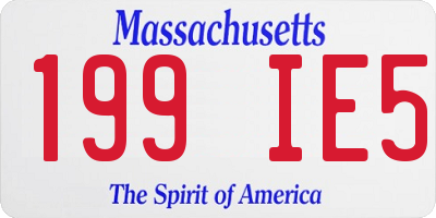 MA license plate 199IE5