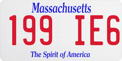 MA license plate 199IE6