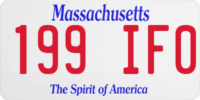 MA license plate 199IF0