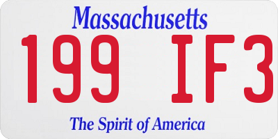 MA license plate 199IF3